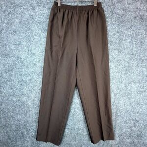 Vintage Monterey Canyon Grandma Pants Womens 6P Brown Straight Leg Front Seam
